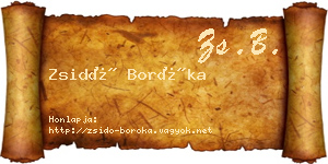 Zsidó Boróka névjegykártya